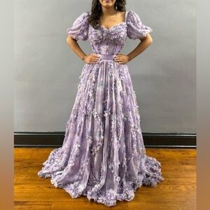 Custom gown, size 2 floral dress